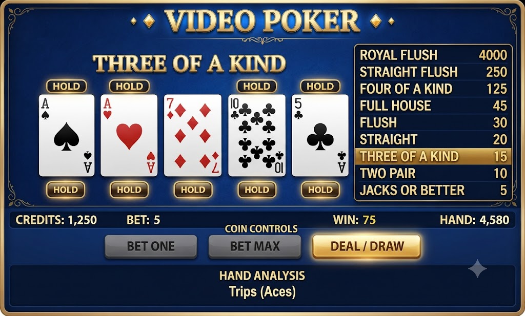 Video Poker at JILIGAMES ACE